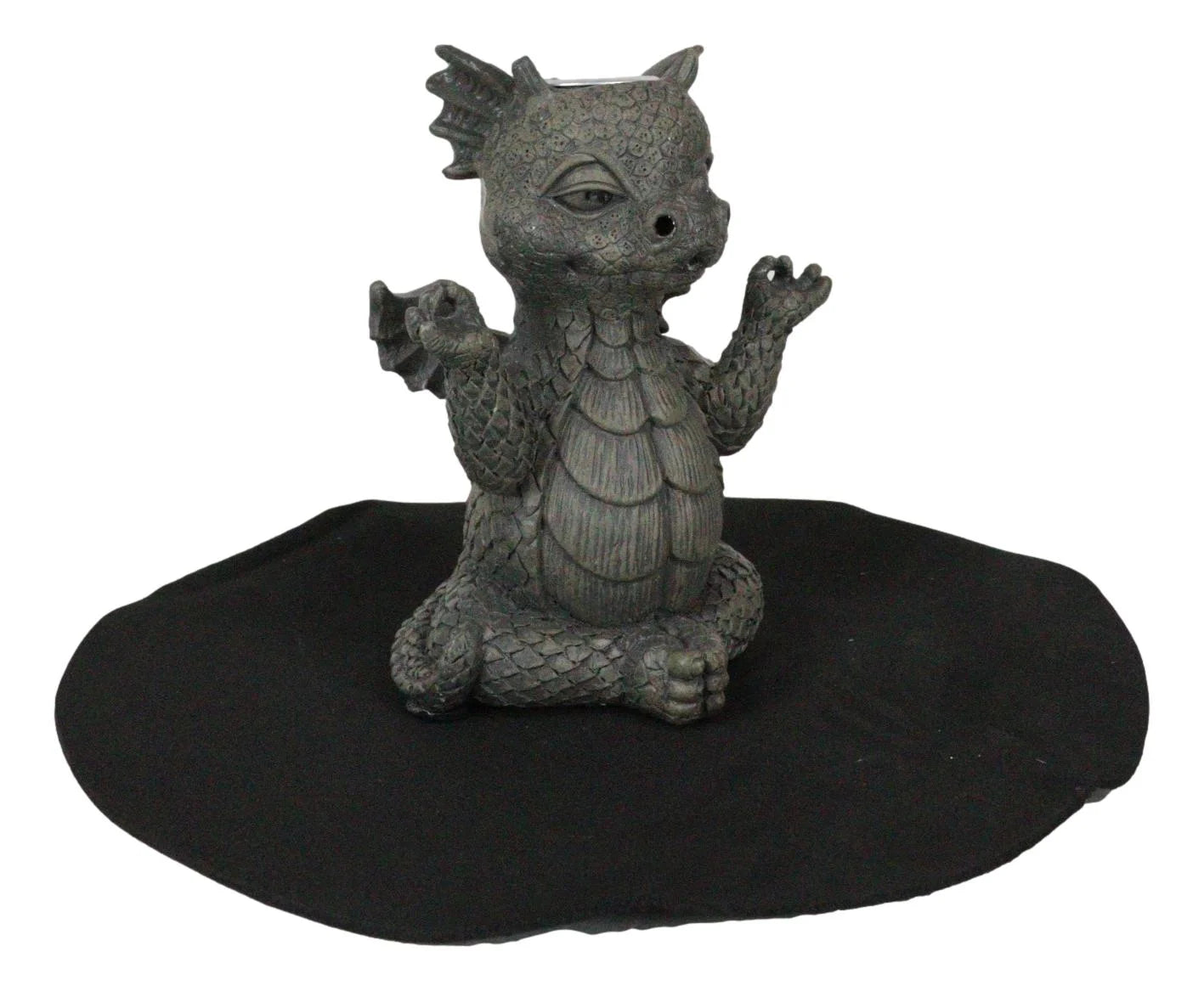 Zen Whimsical Garden Dragon Yoga Sitting in Meditation Backflow Incense Burner