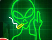 👽 Alien Neon Word Sign™