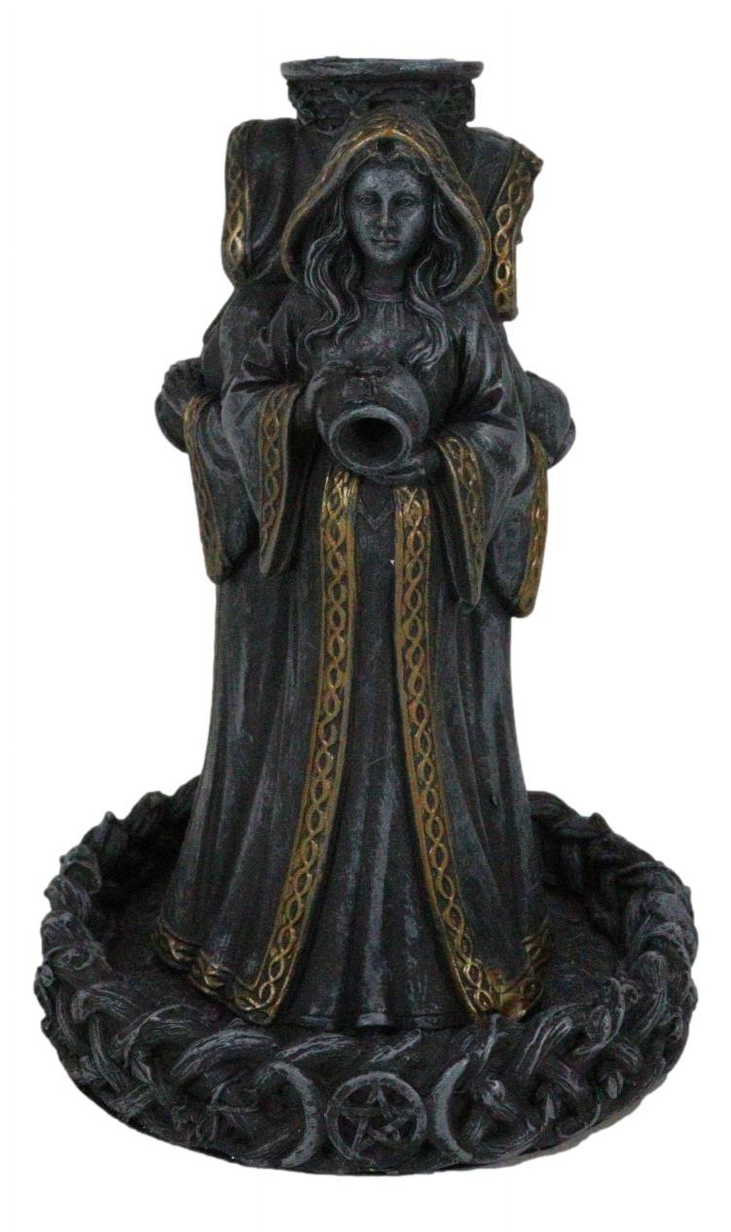 Wicca Triple Moon Goddess Maiden Mother and Crone Pagan Backflow Incense Burner