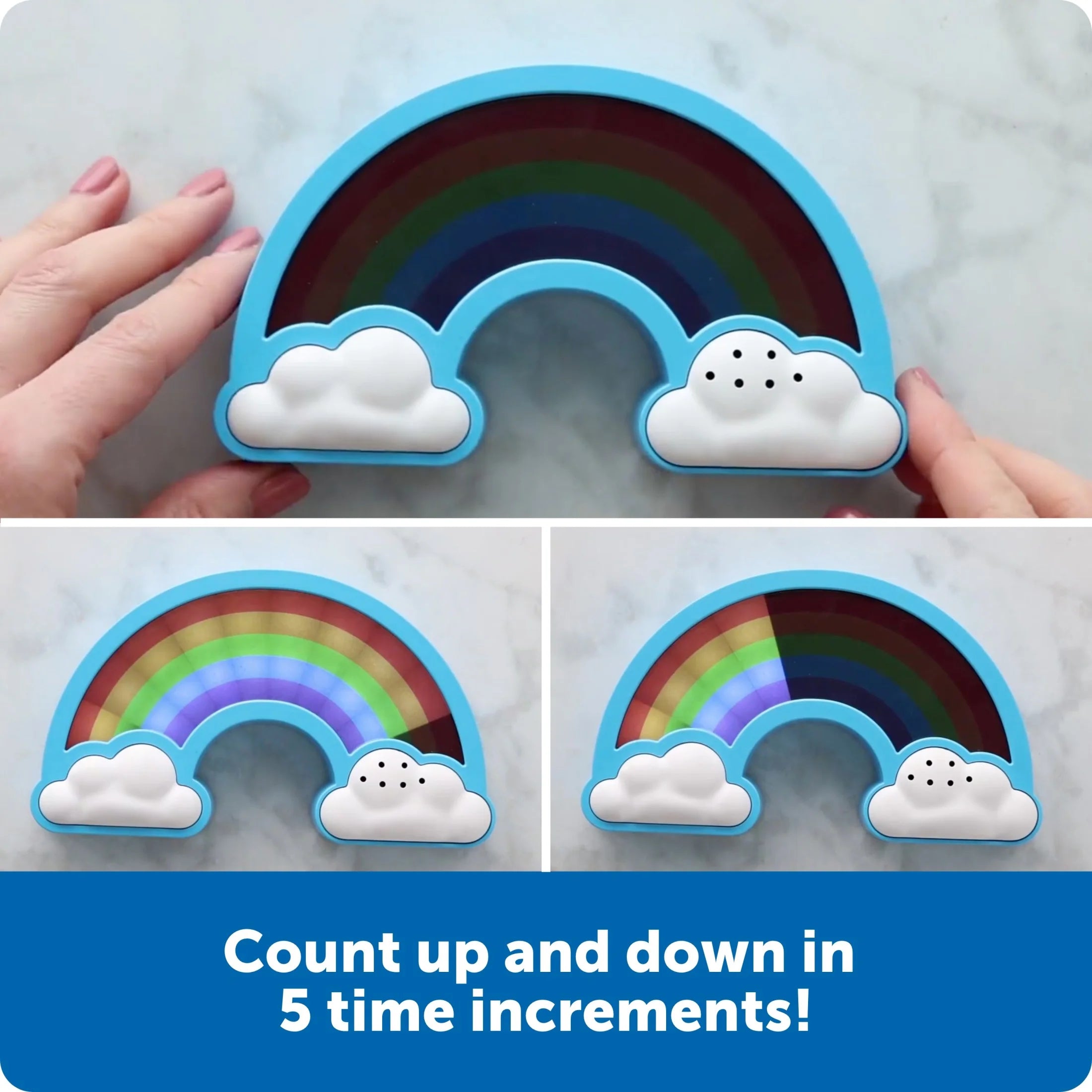 Rainbow Countdown Timer, Electronic Toddler Learning Toys, Kids Clock Ages 3+