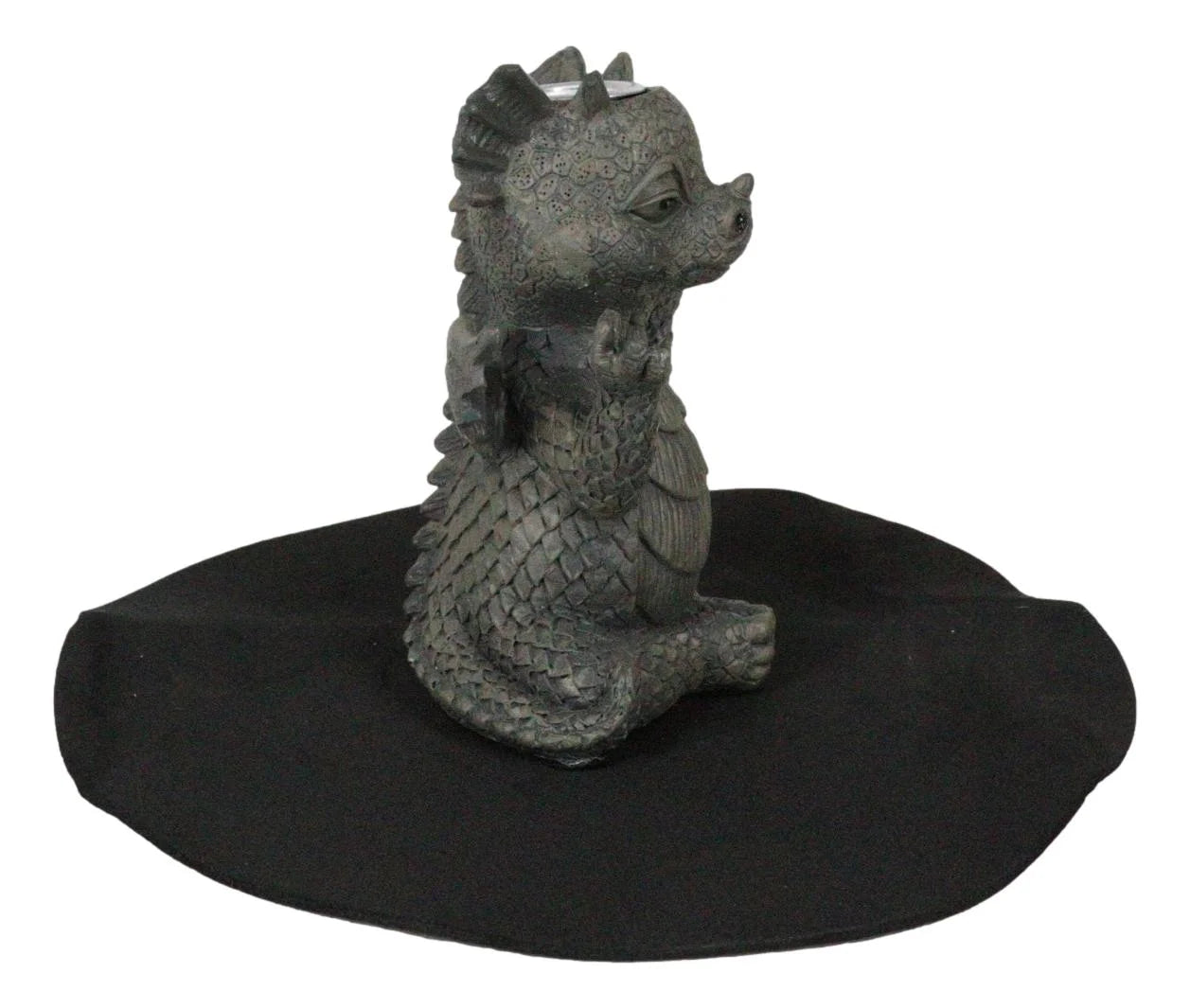 Zen Whimsical Garden Dragon Yoga Sitting in Meditation Backflow Incense Burner