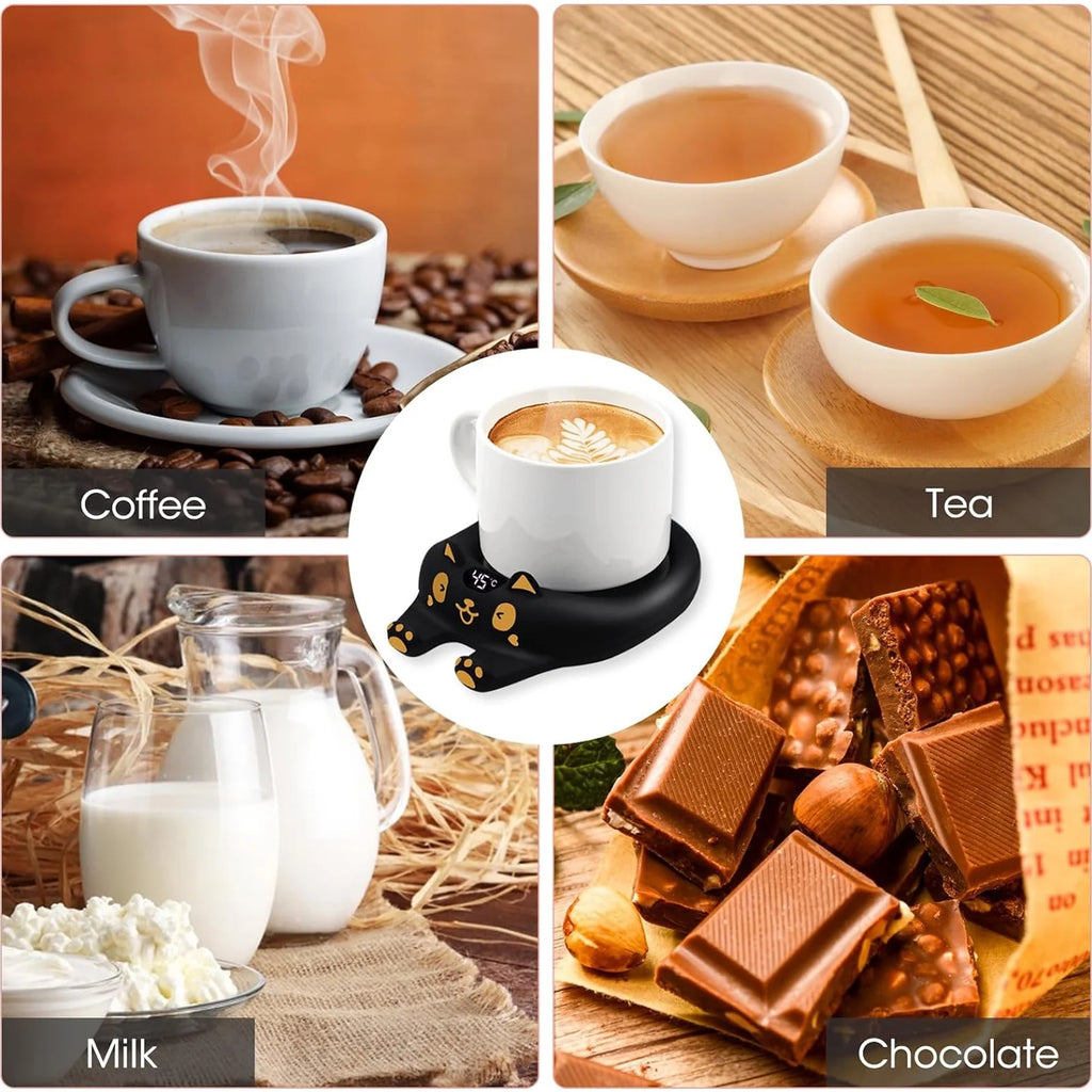 Mug Warmer,Coffee Warmer for Desk Candle Warmer Auto Shut Off,Coffee Cup Warmer with 3 Temp Settings,Electric Beverage Warmer Plate for Coffee,Tea,Water Milk and Cocoa