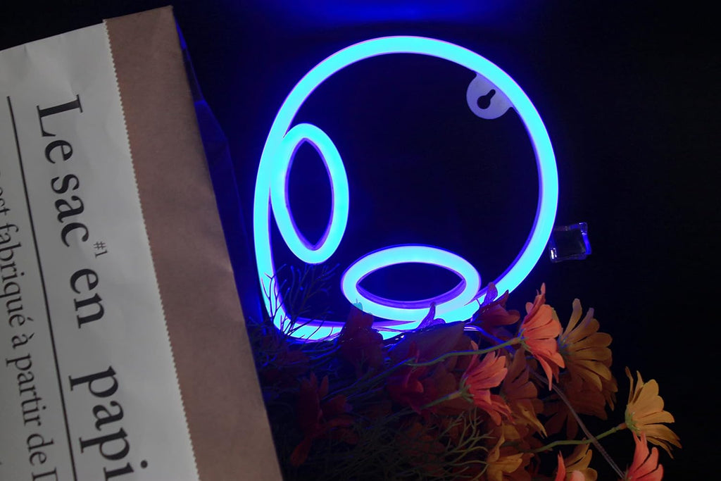 Alien Neon Sign Led Signs Alien Lamp for Wall Decor Neon Lights for Bedroom Asthetic Room Decor Alien Decorations Battery/Usb Operated(Blue)