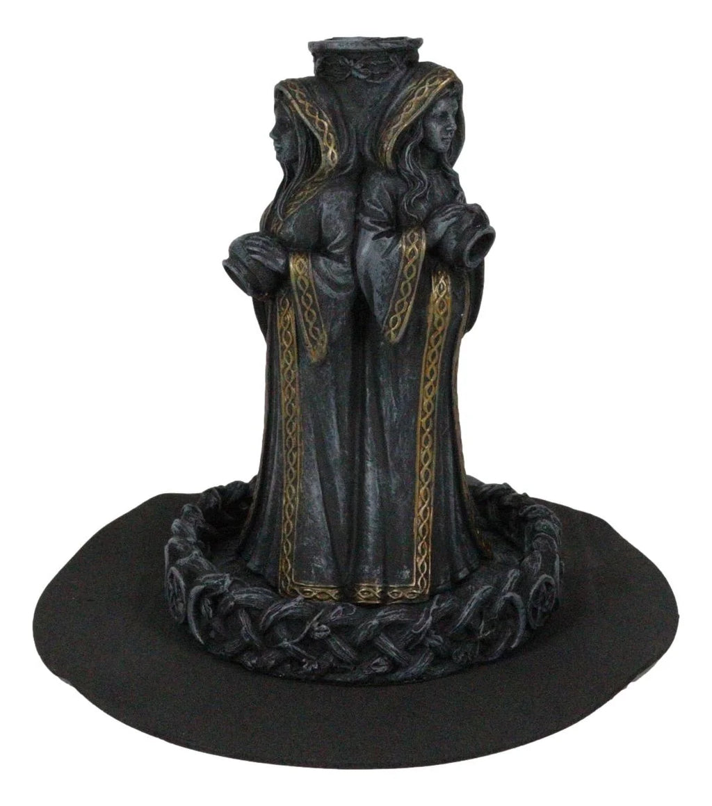 Wicca Triple Moon Goddess Maiden Mother and Crone Pagan Backflow Incense Burner
