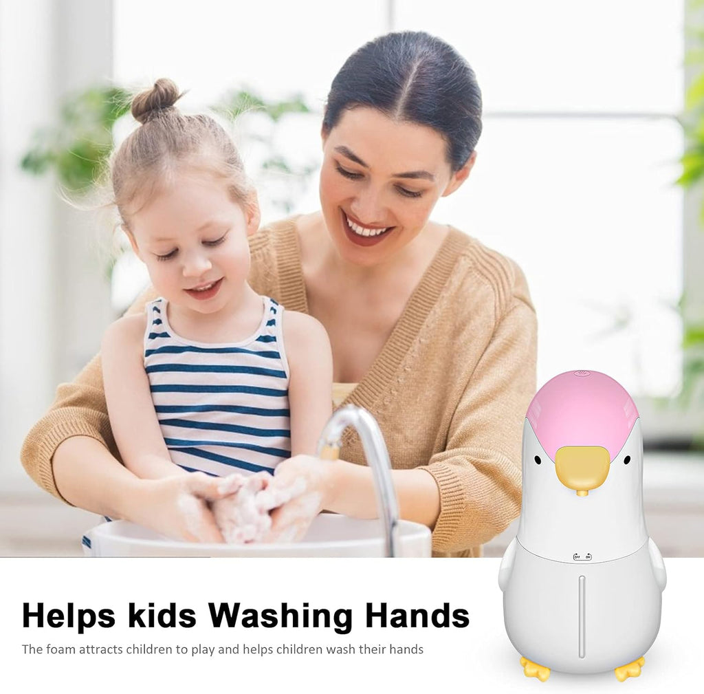 Foaming Soap Dispenser, Touchless Hand Soap Dispenser, Rechargeable Automatic Soap Dispenser, 13.5Oz/400Ml for Bathroom Kitchen Hotel School (Pink)