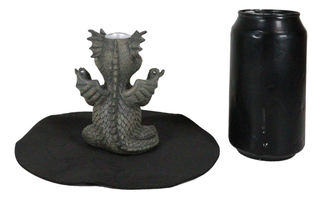 Zen Whimsical Garden Dragon Yoga Sitting in Meditation Backflow Incense Burner