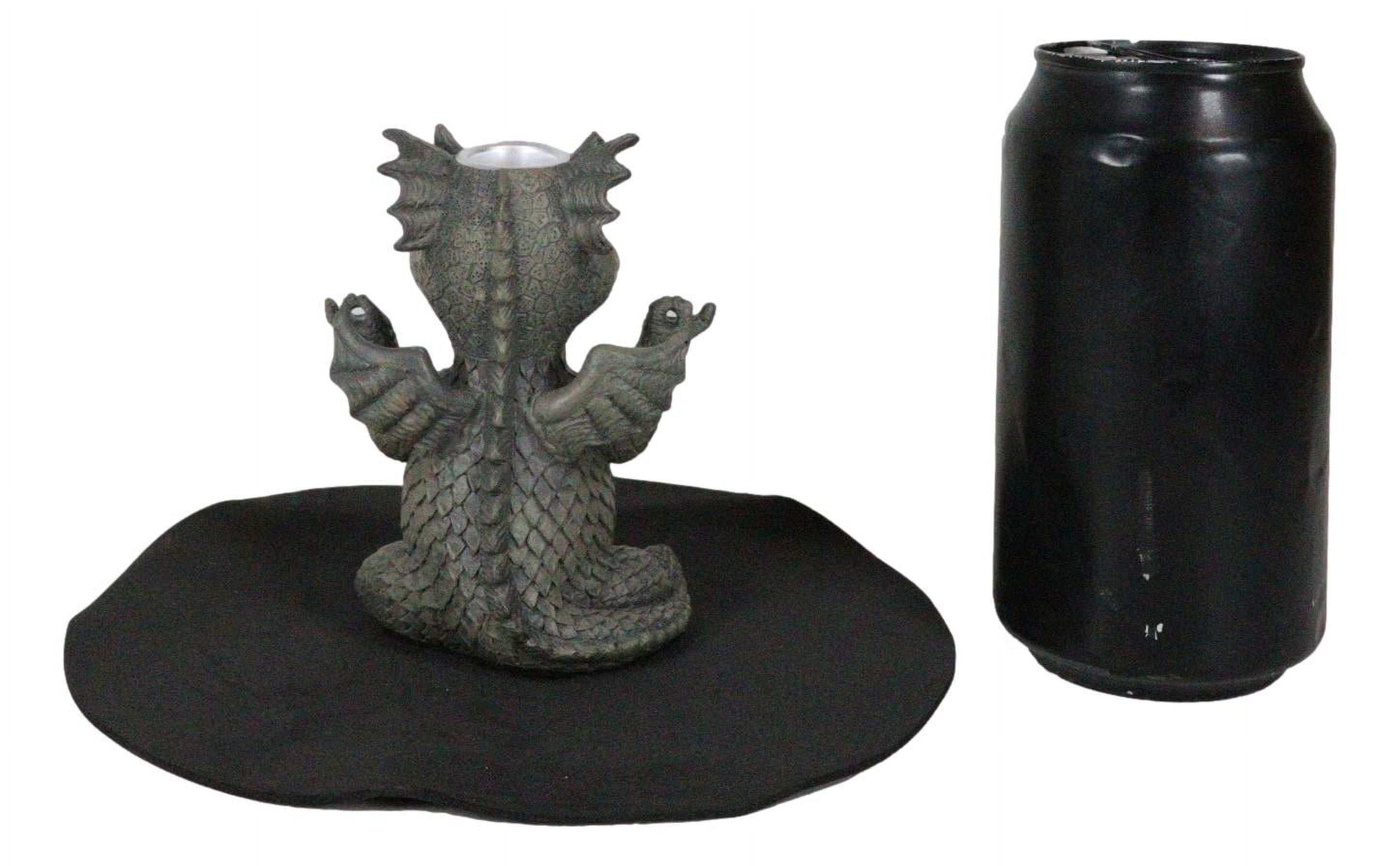 Zen Whimsical Garden Dragon Yoga Sitting in Meditation Backflow Incense Burner