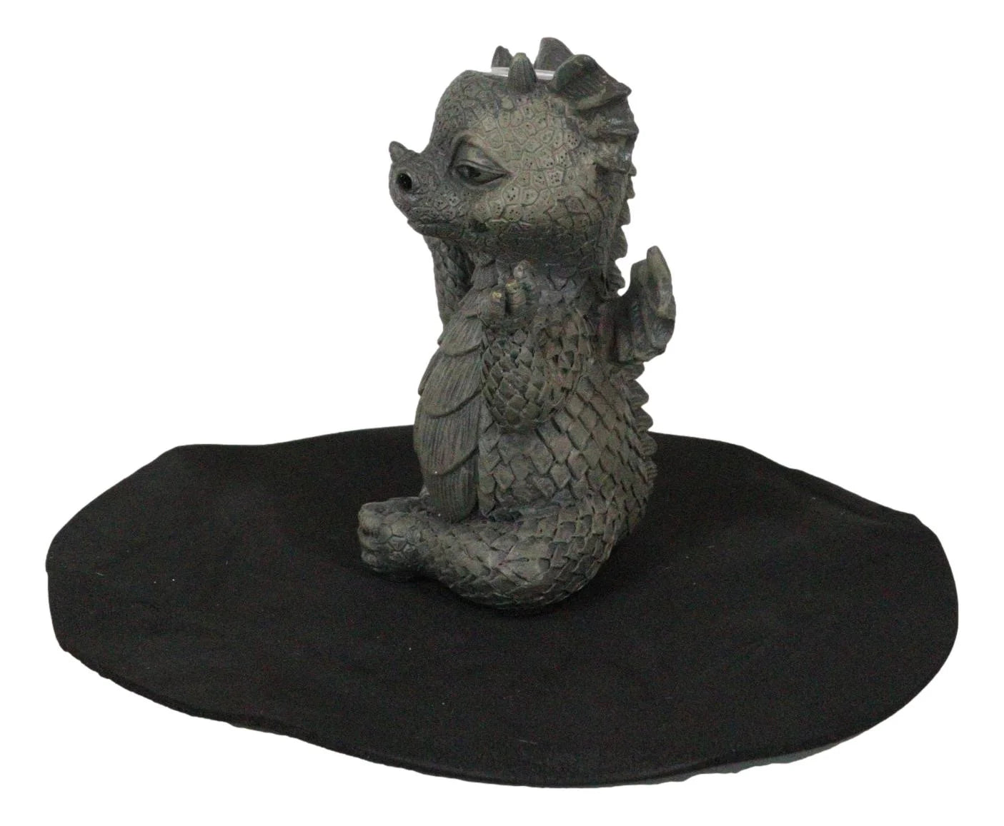 Zen Whimsical Garden Dragon Yoga Sitting in Meditation Backflow Incense Burner