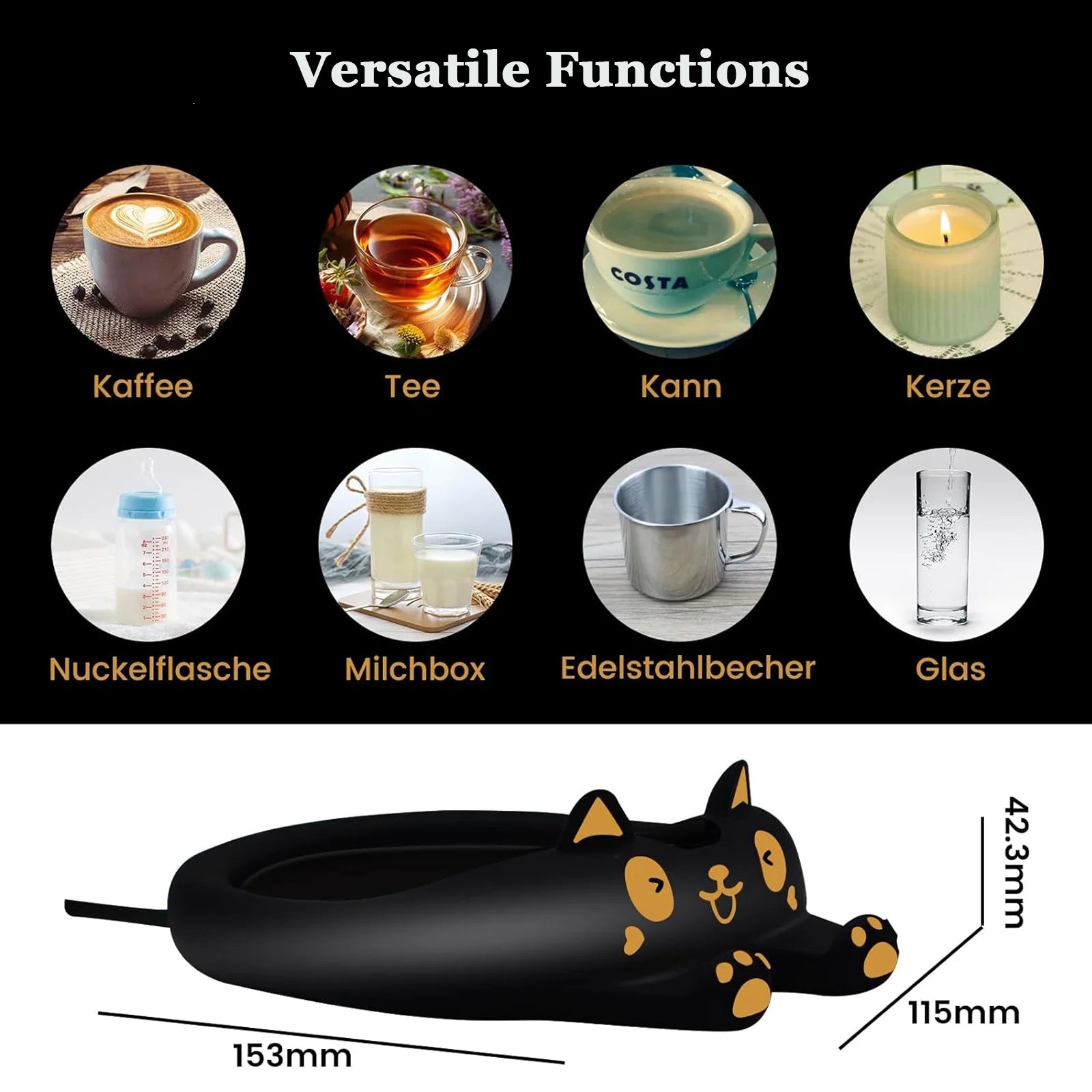 Mug Warmer,Coffee Warmer for Desk Candle Warmer Auto Shut Off,Coffee Cup Warmer with 3 Temp Settings,Electric Beverage Warmer Plate for Coffee,Tea,Water Milk and Cocoa