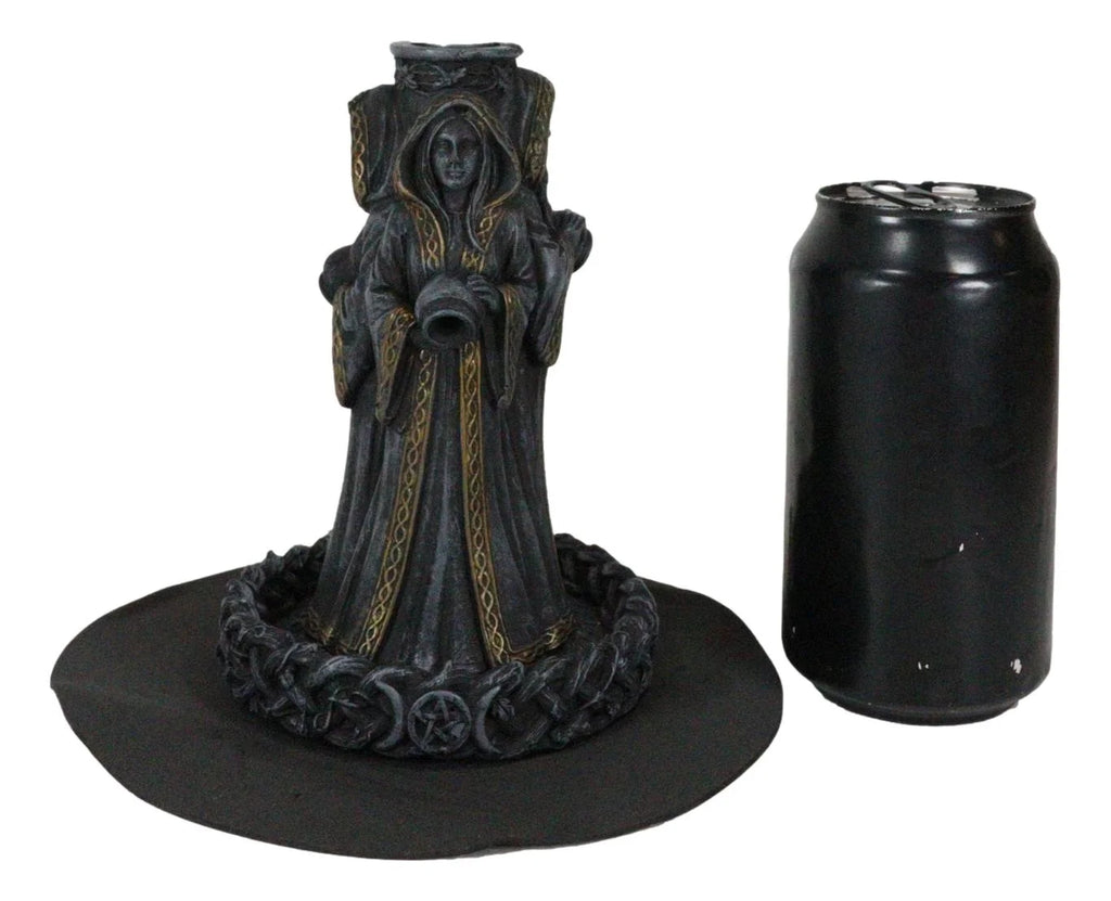 Wicca Triple Moon Goddess Maiden Mother and Crone Pagan Backflow Incense Burner